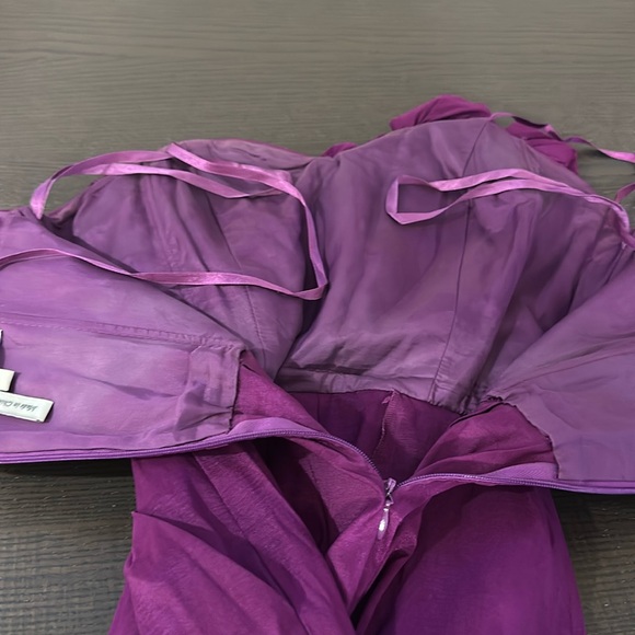 Max and Cleo Strapless Sweetheart Floral Purple Dress in size 2 (Like New!) - Picture 8 of 14